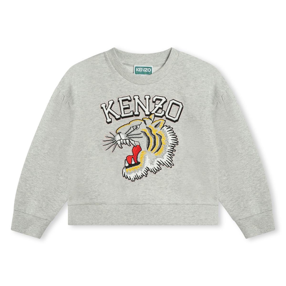 Girls Grey Cotton Sweatshirt