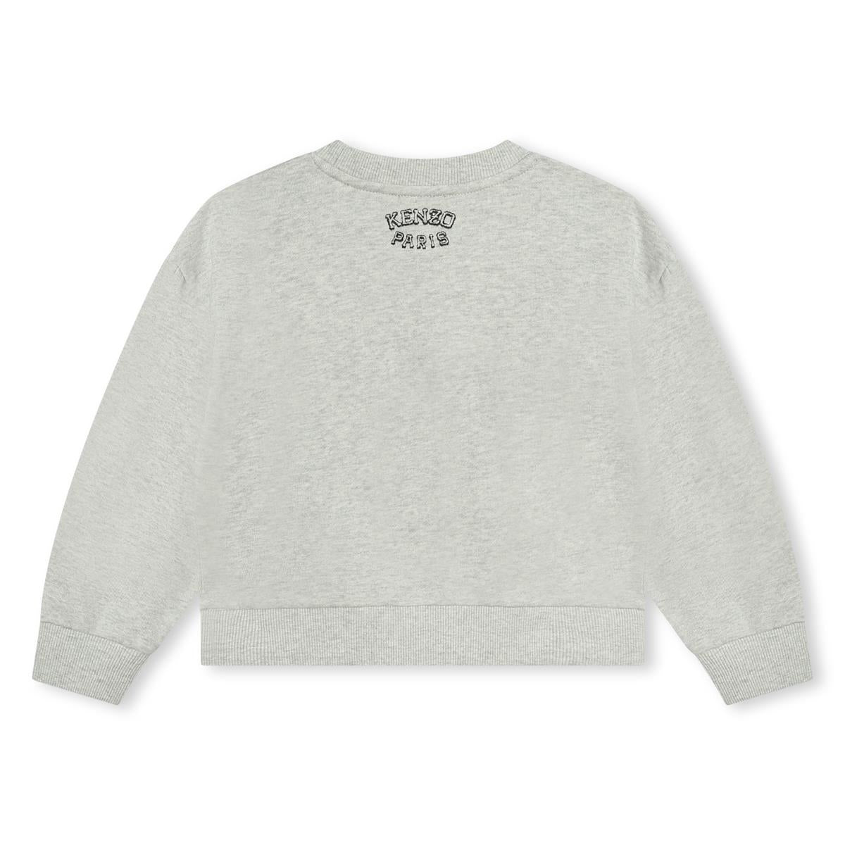 Girls Grey Cotton Sweatshirt