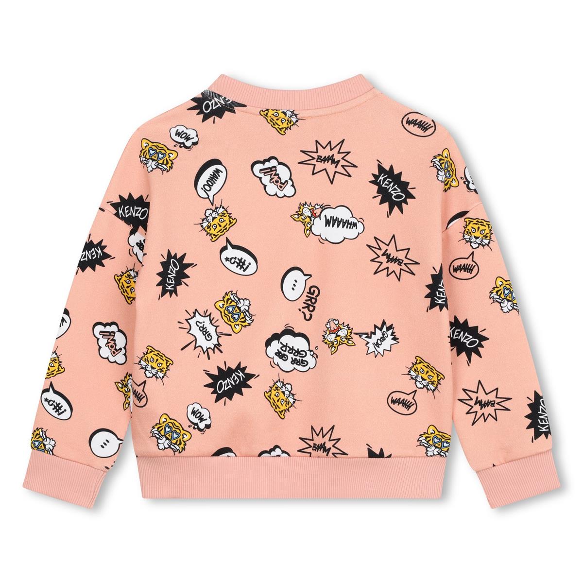 Girls Pink Cotton Sweatshirt