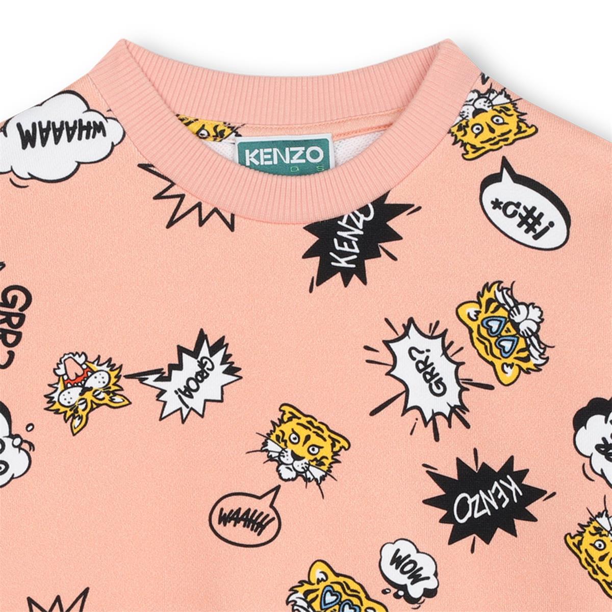 Girls Pink Cotton Sweatshirt