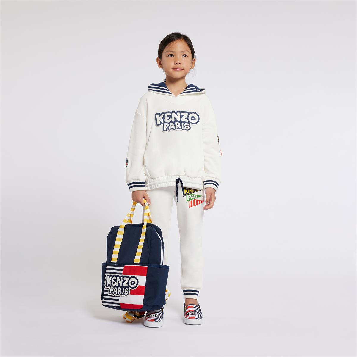 Girls White Cotton Trousers