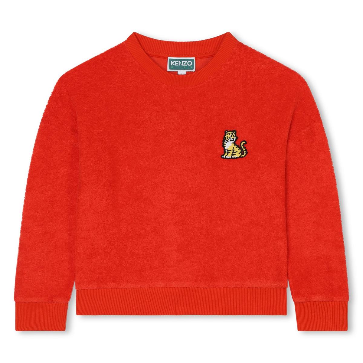 Girls Red Cotton Sweatshirt