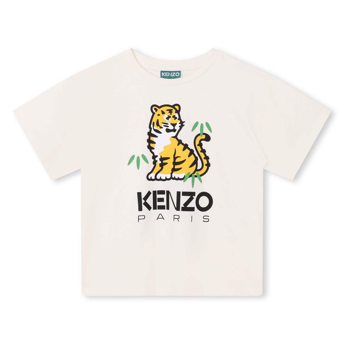 Girls White Cotton T-Shirt