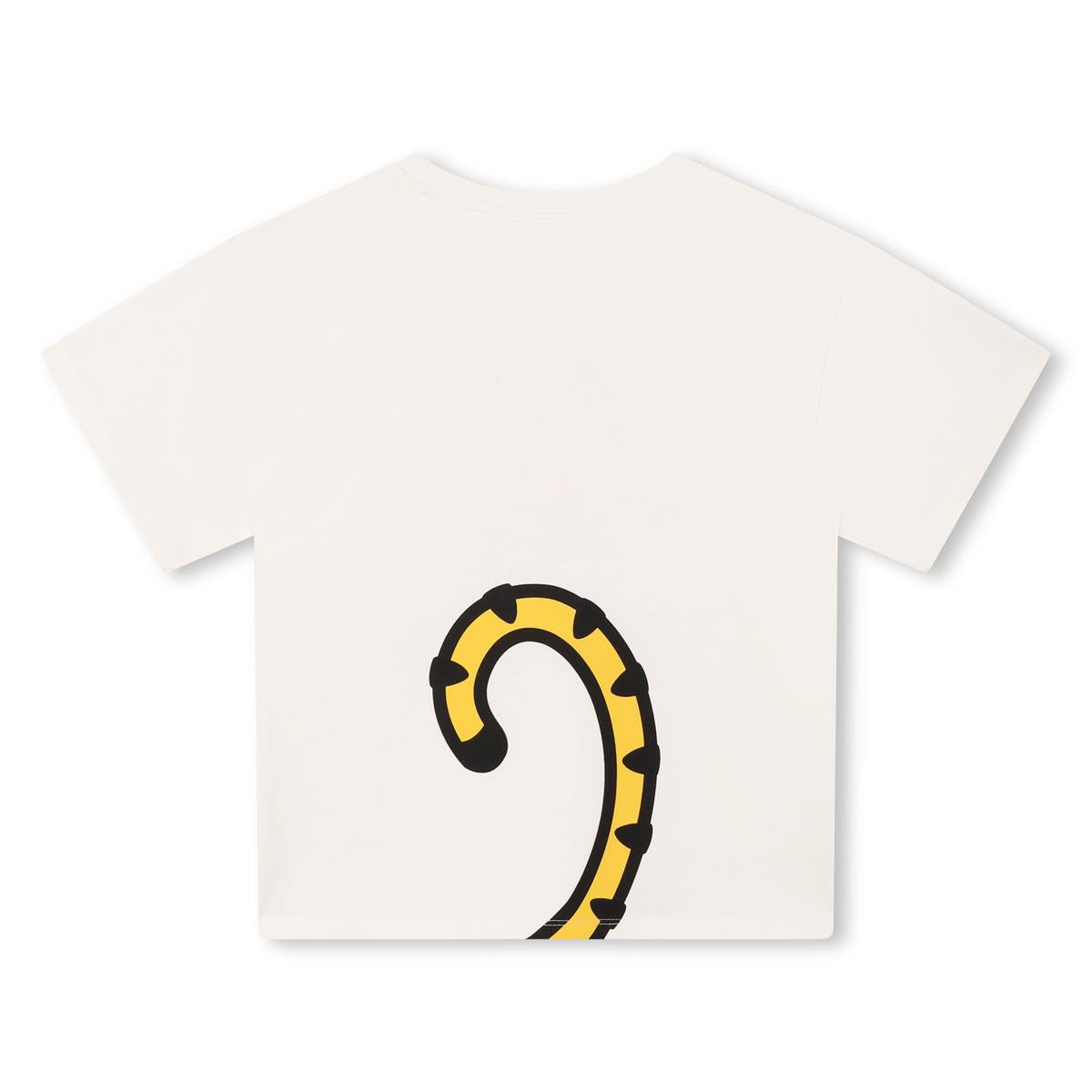 Girls White Cotton T-Shirt
