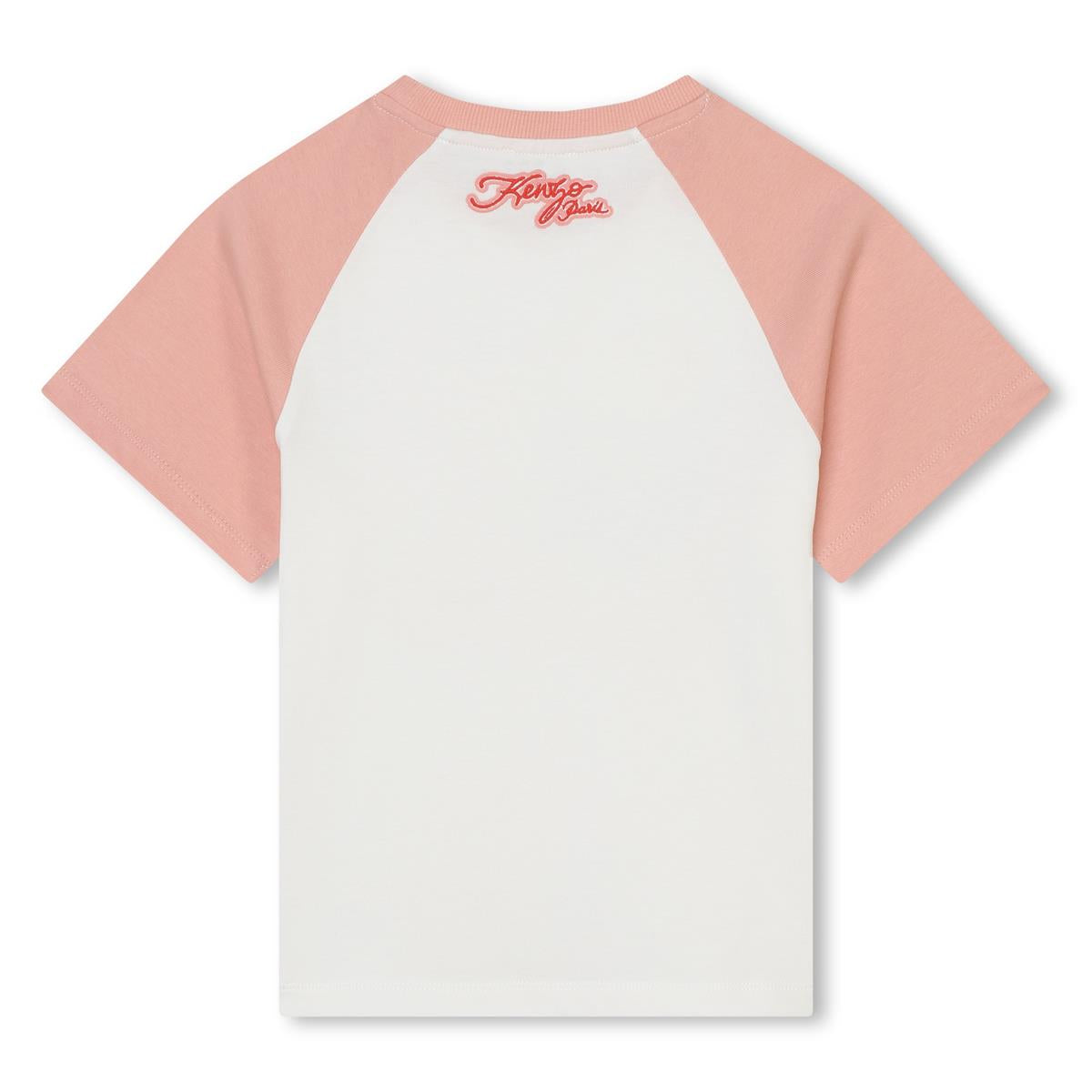 Girls White Cotton T-Shirt