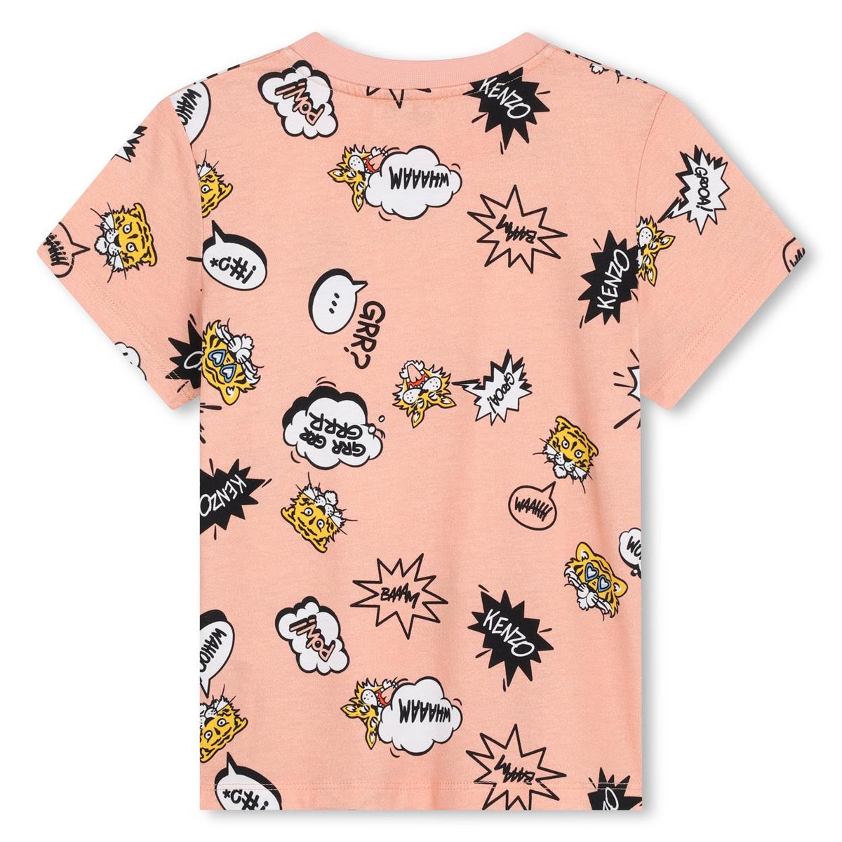 Girls Pink Cotton T-Shirt