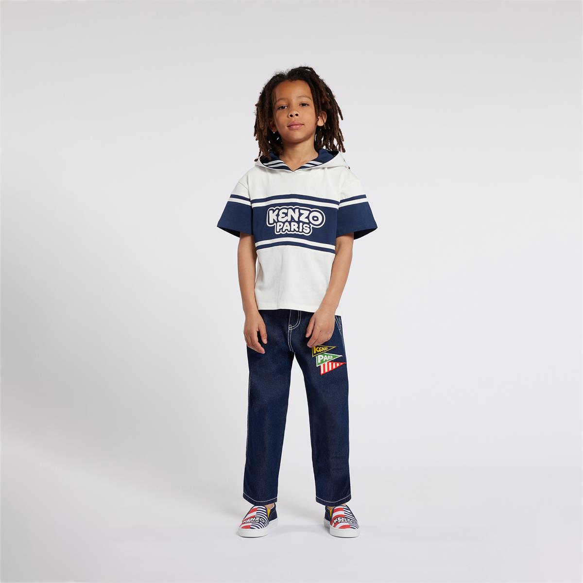 Boys Dark Blue Denim Trousers