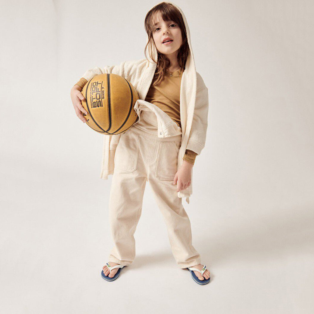 Boys & Girls White Hooded Bathrobe