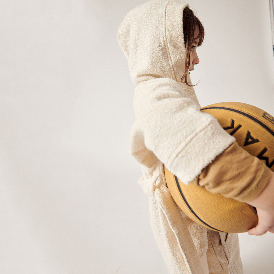 Boys & Girls White Hooded Bathrobe