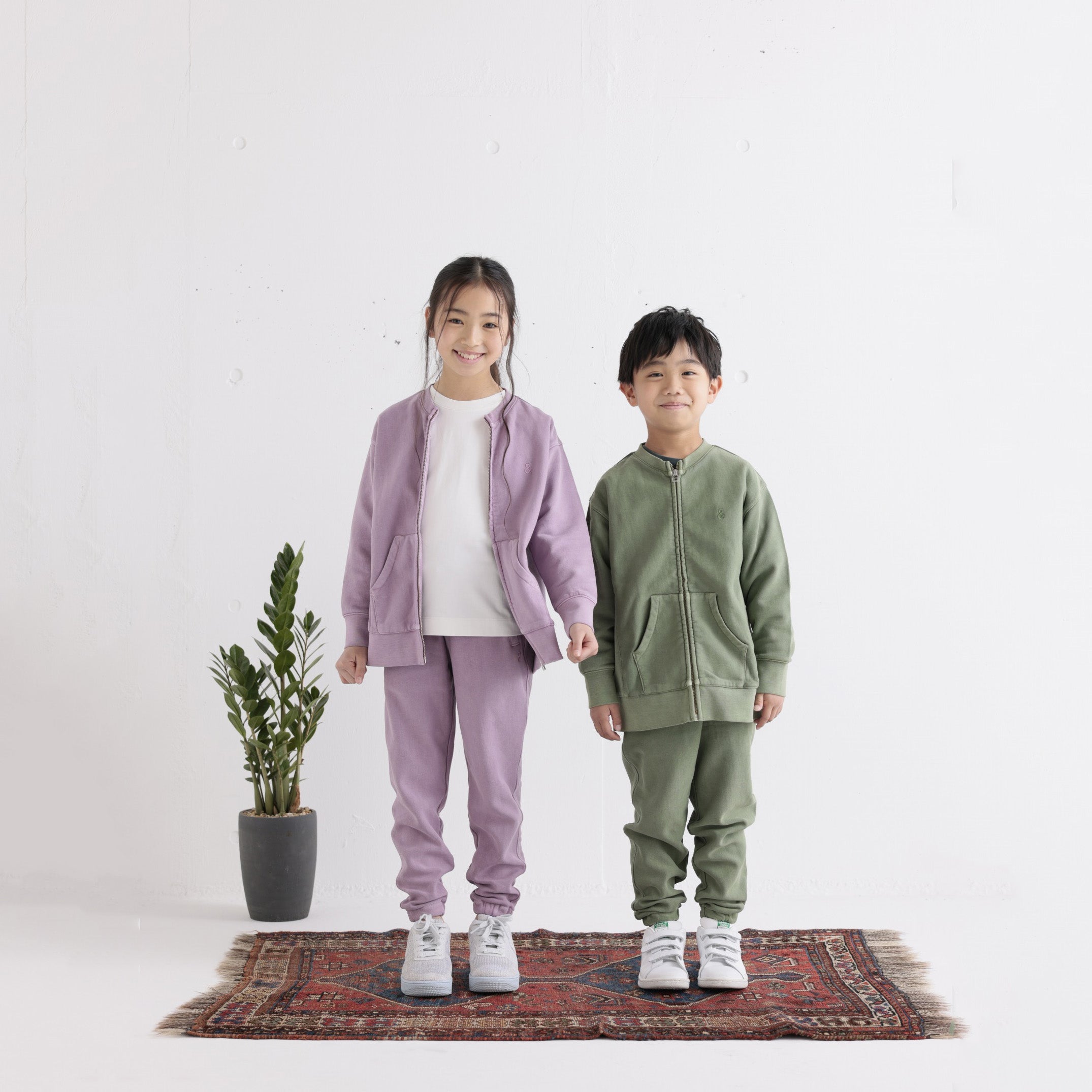 Boys & Girls Purple Cotton Trousers