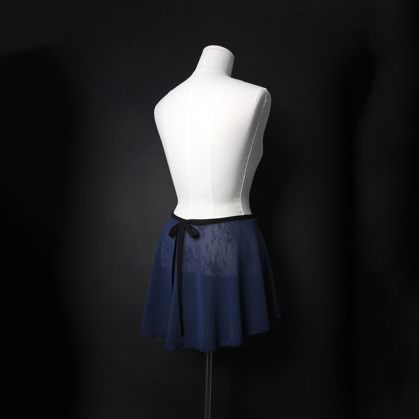 Girls Navy Reversible Ballet Skirt