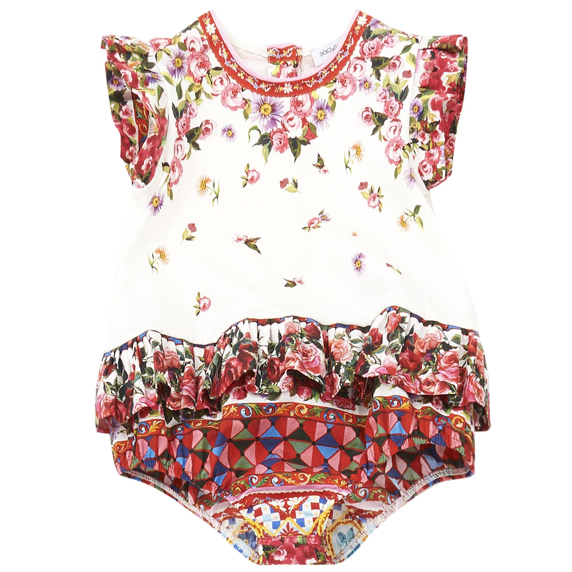 Baby Girls 'Caretto Con Rose' Babygrow - CÉMAROSE | Children's Fashion Store - 1