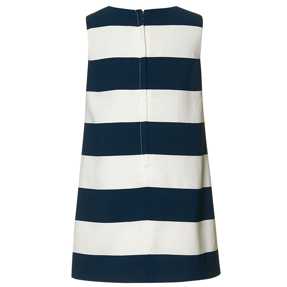 Girls Blue &White striped Dresses  With Cherry - CÉMAROSE | Children's Fashion Store - 2