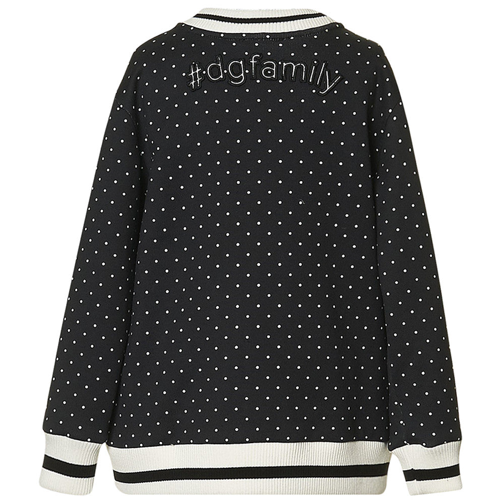 Girls Black "Family"  Sweatshirt