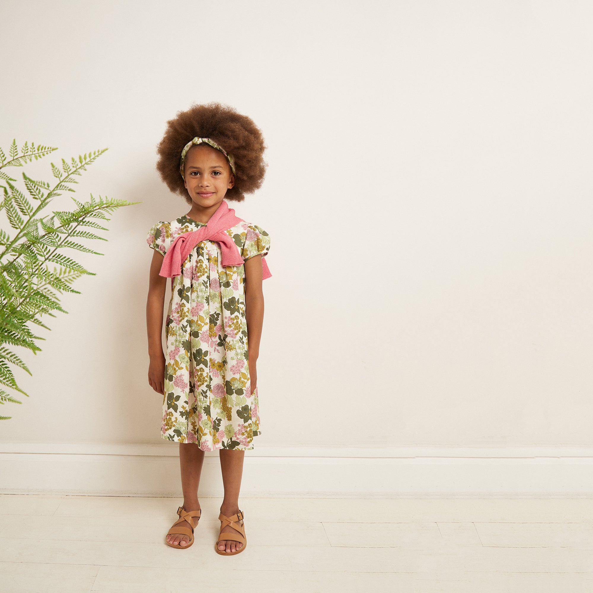 Girls Multicolor Flower Dress