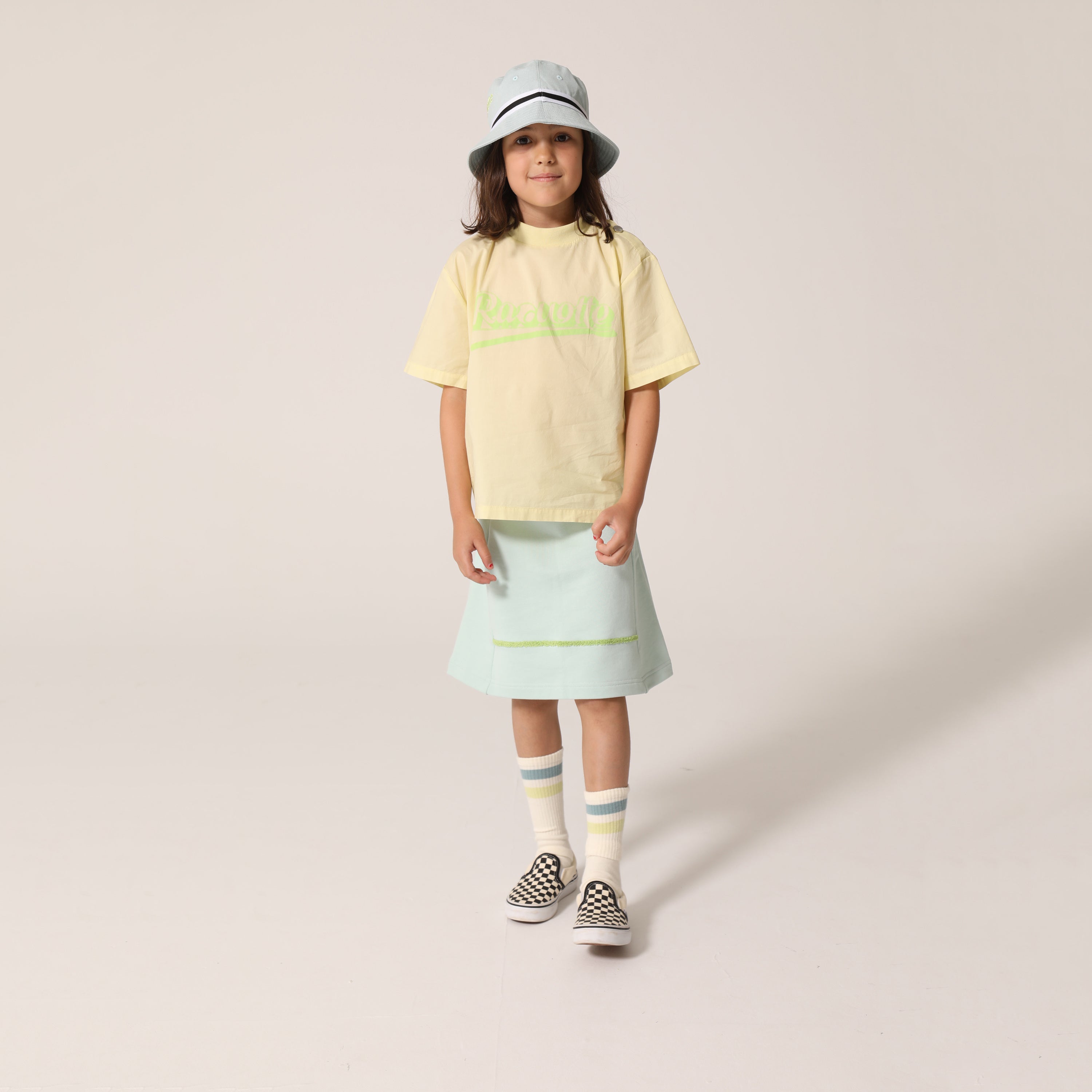 Girls Mint Cotton Skirt