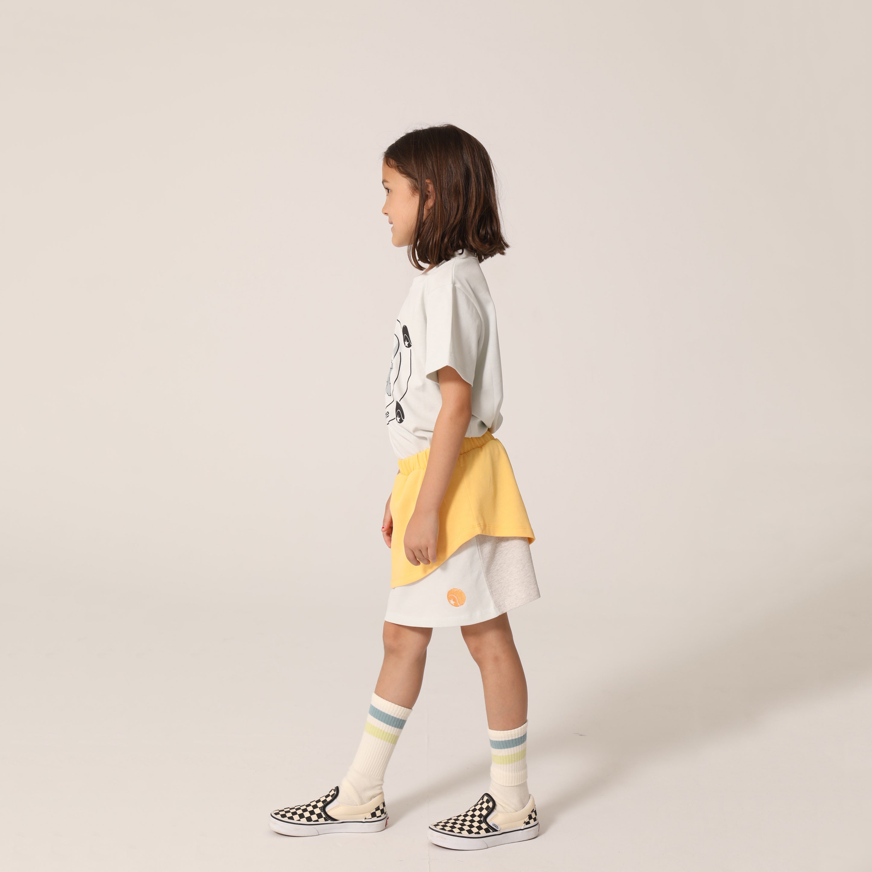 Boys & Girls Pale Blue Printed Cotton T-Shirt