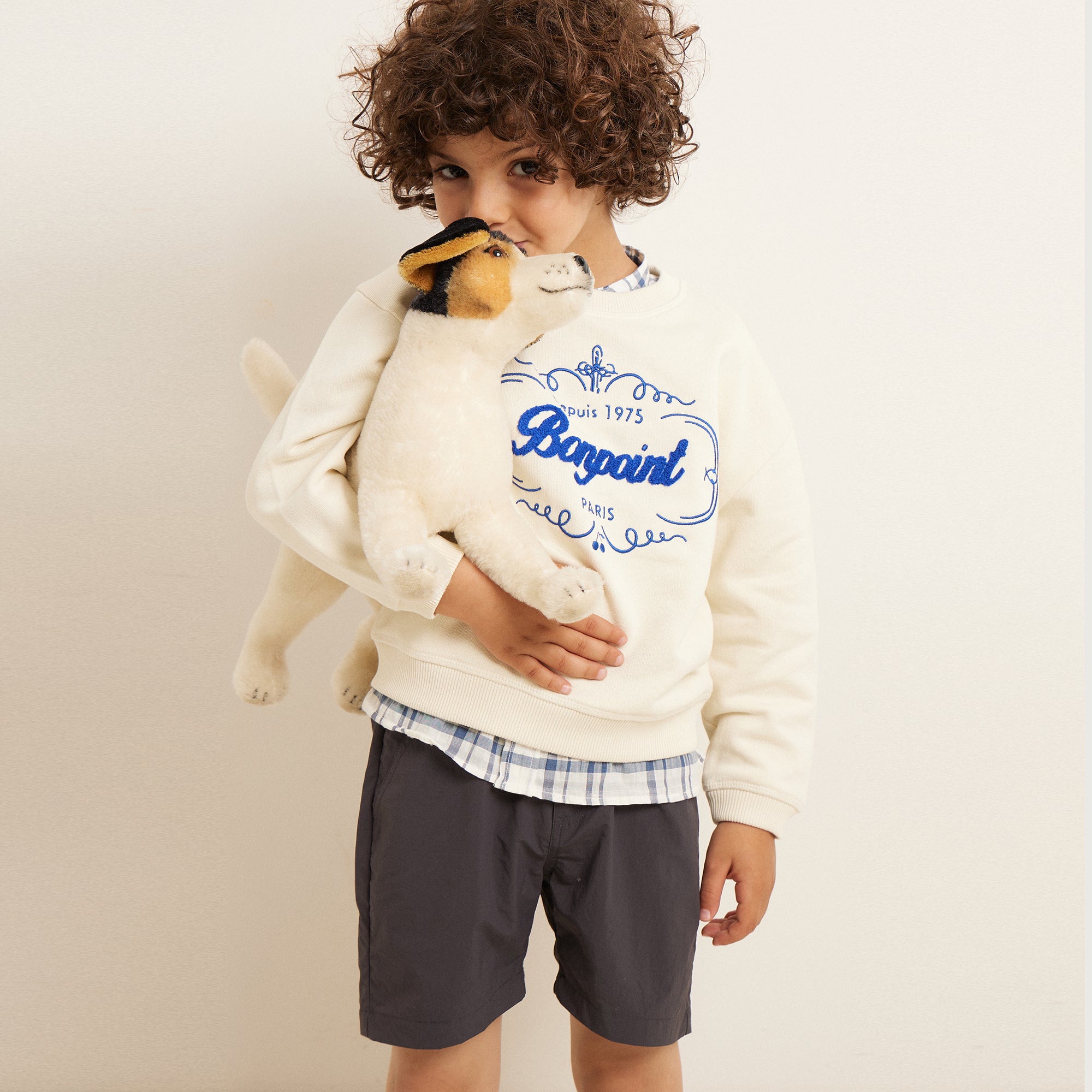 Boys Navy Cotton Shorts
