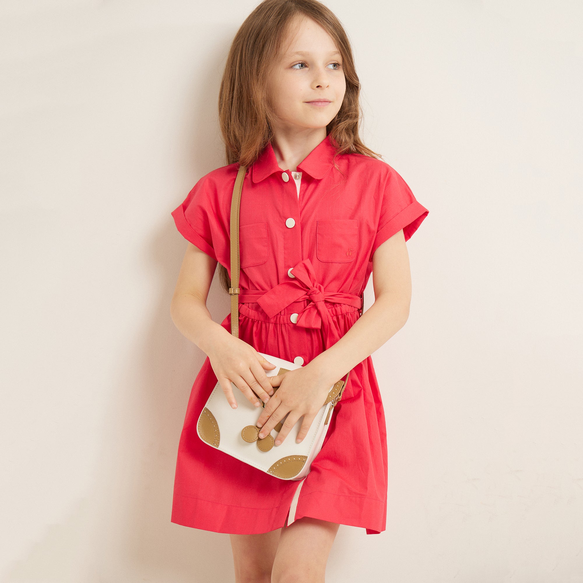 Girls White Logo Shoulder Bag