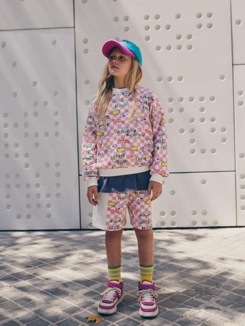 Boys & Girls Pink Printed Shorts