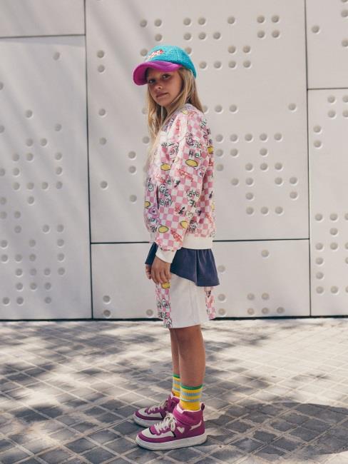 Boys & Girls Pink Printed Shorts