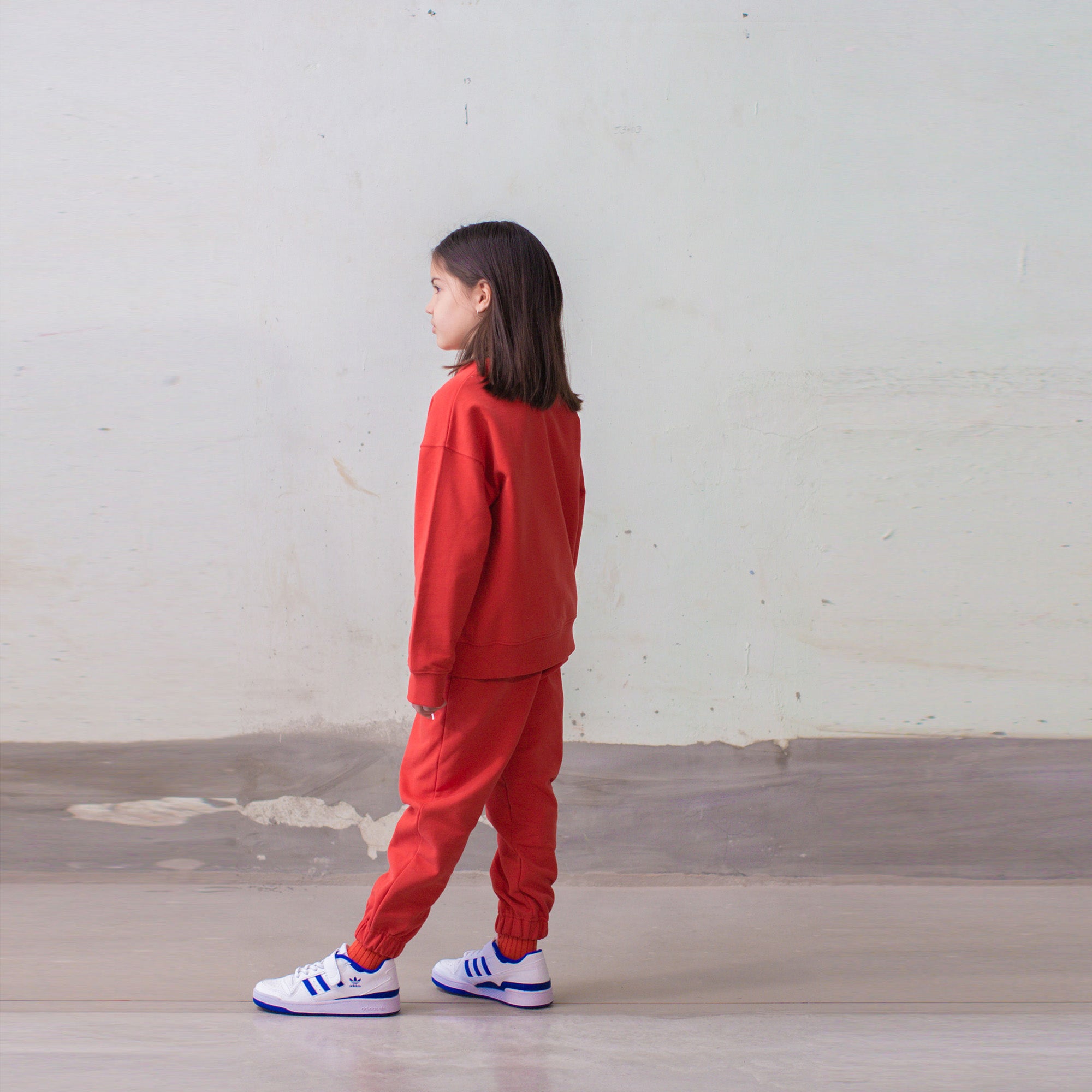 Boys & Girls Red Cotton Sweatshirt