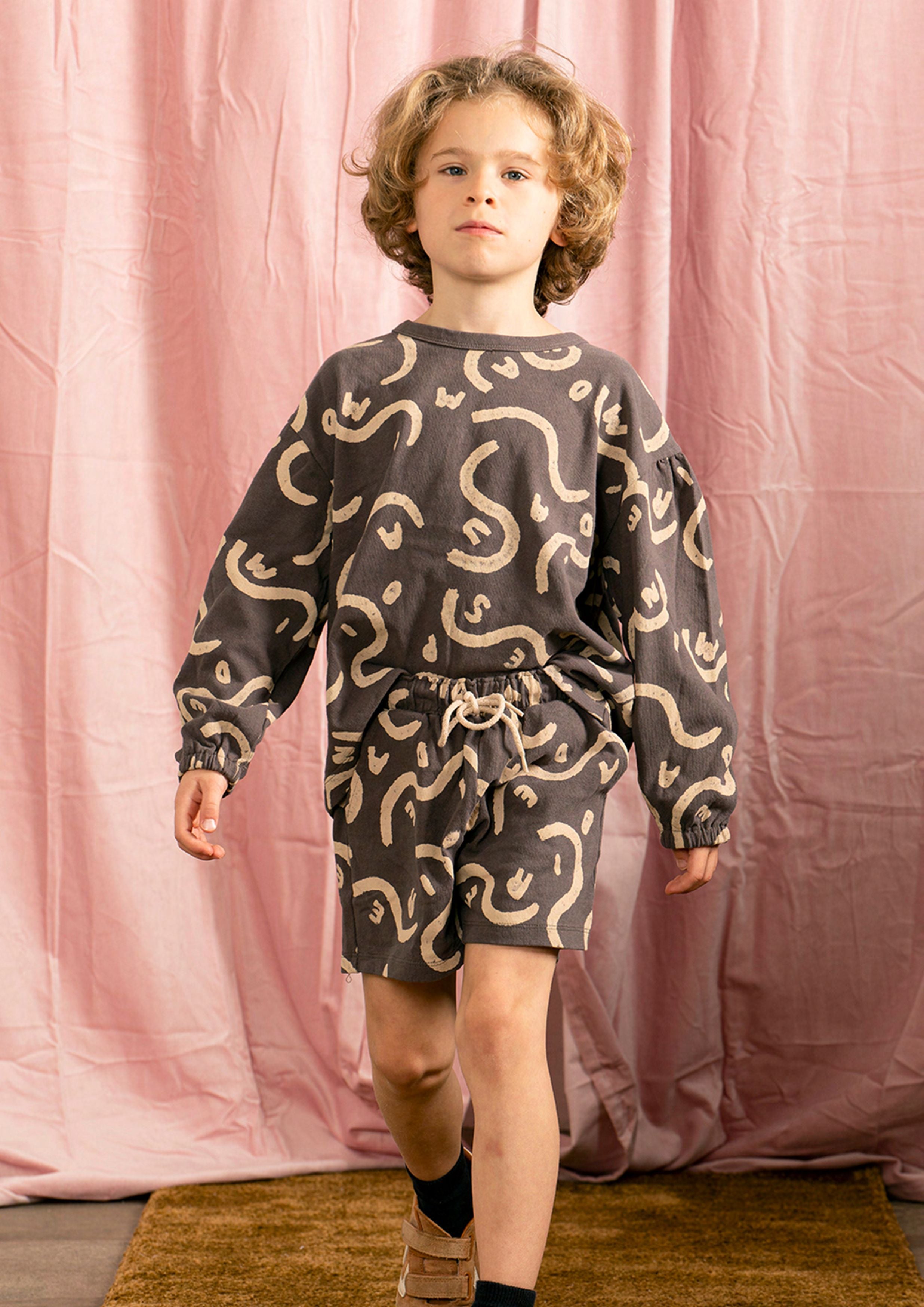 Boys & Girls Charcoal Long Sleeves T-Shirt