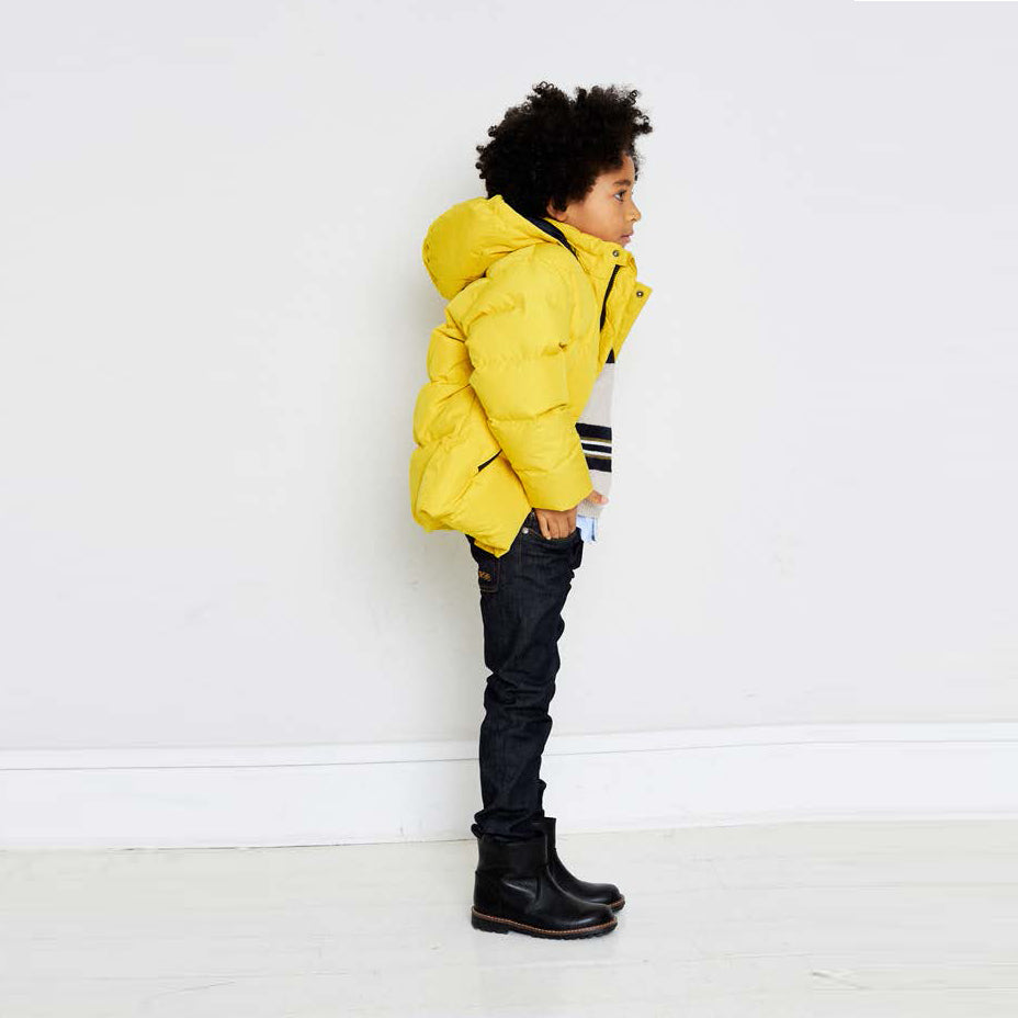 Boys & Girls Black Calf Short Boots