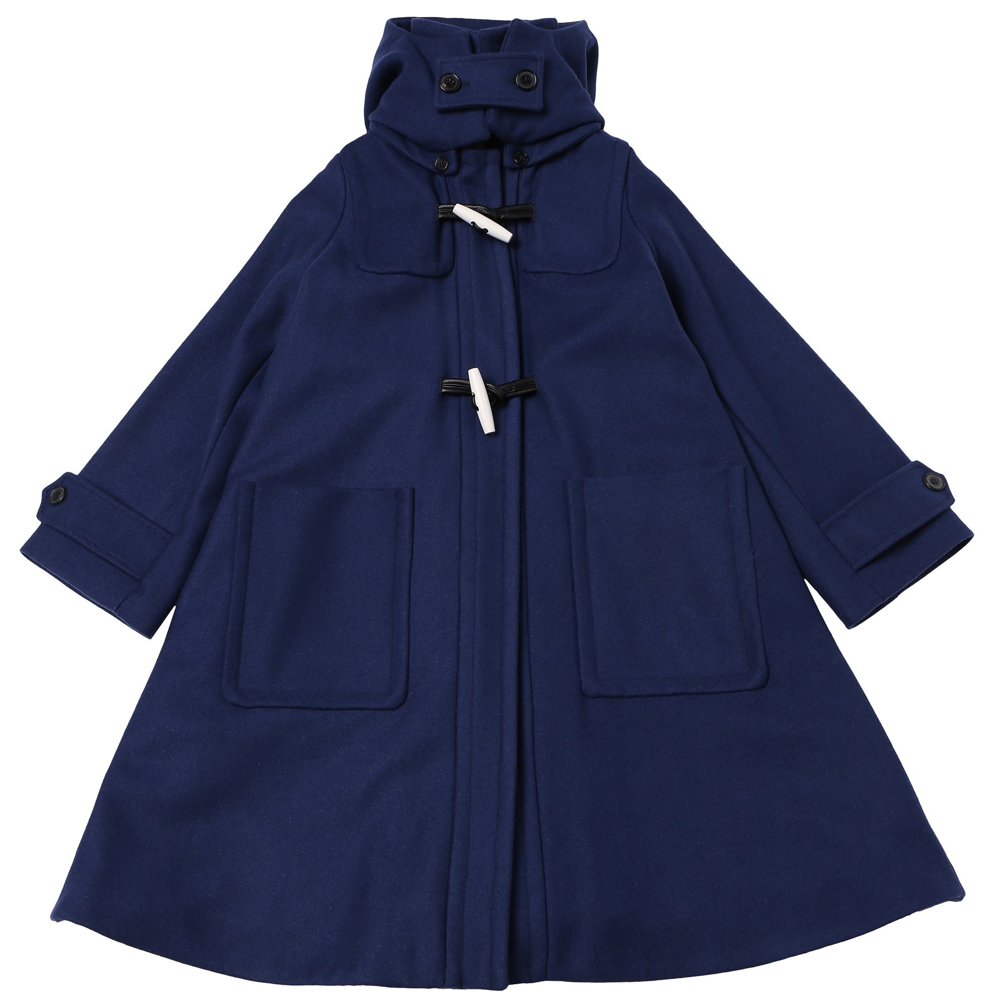 Girls Costal Blue Wool Coat