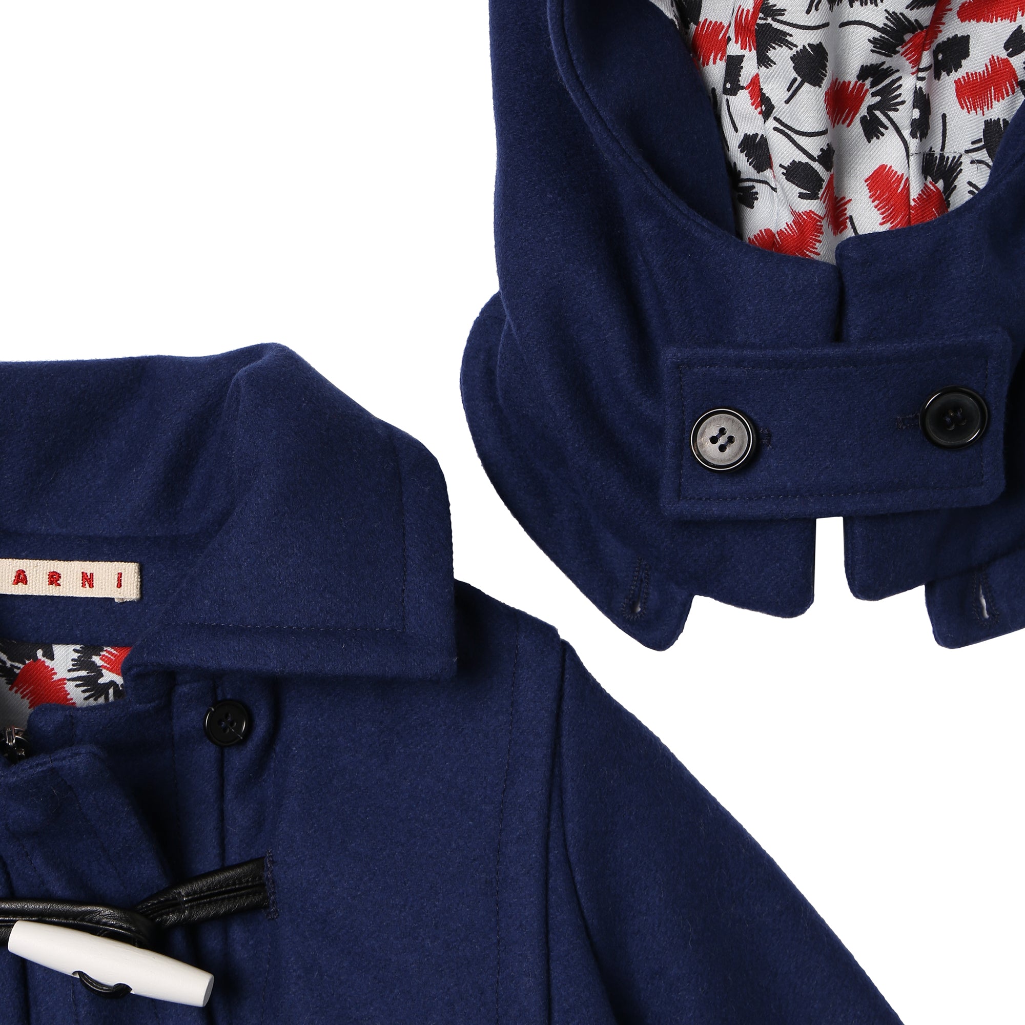 Girls Costal Blue Wool Coat