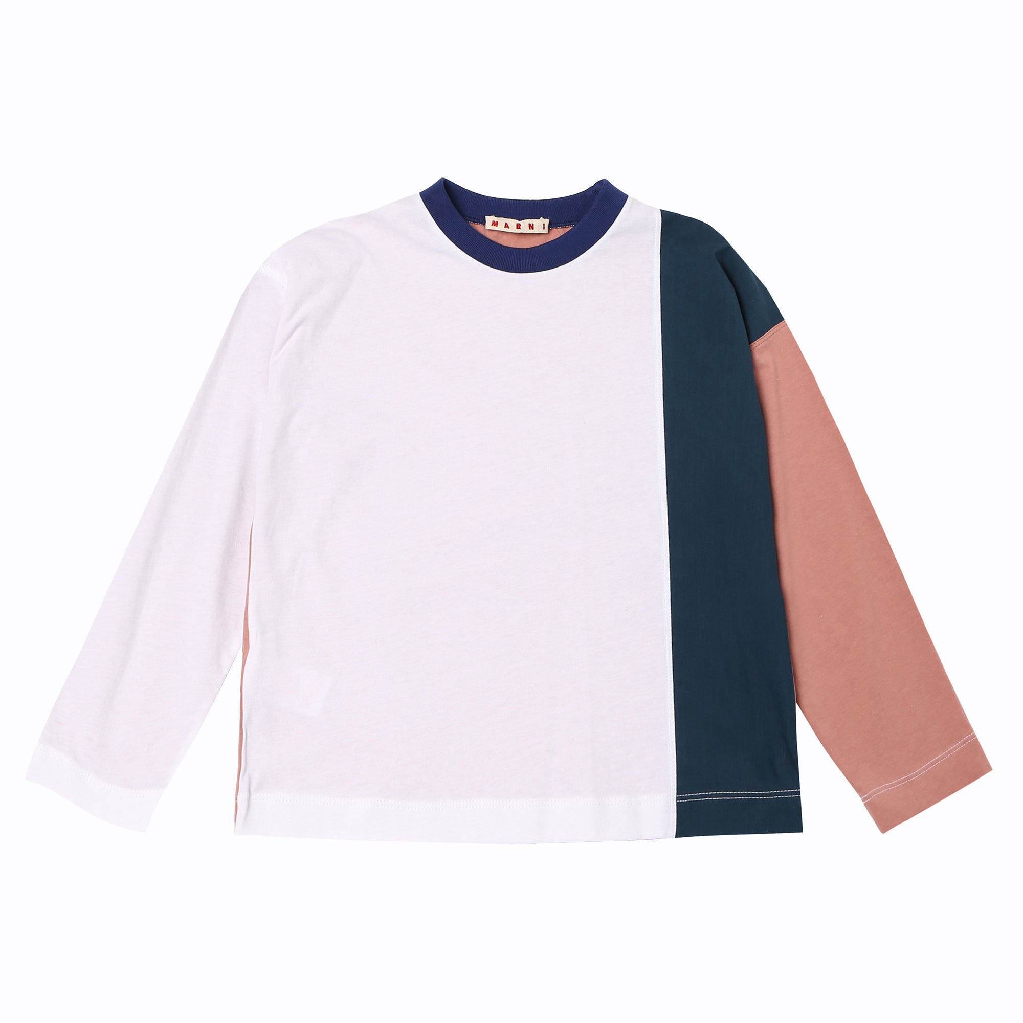 Girls White & Rose Cotton T-shirt