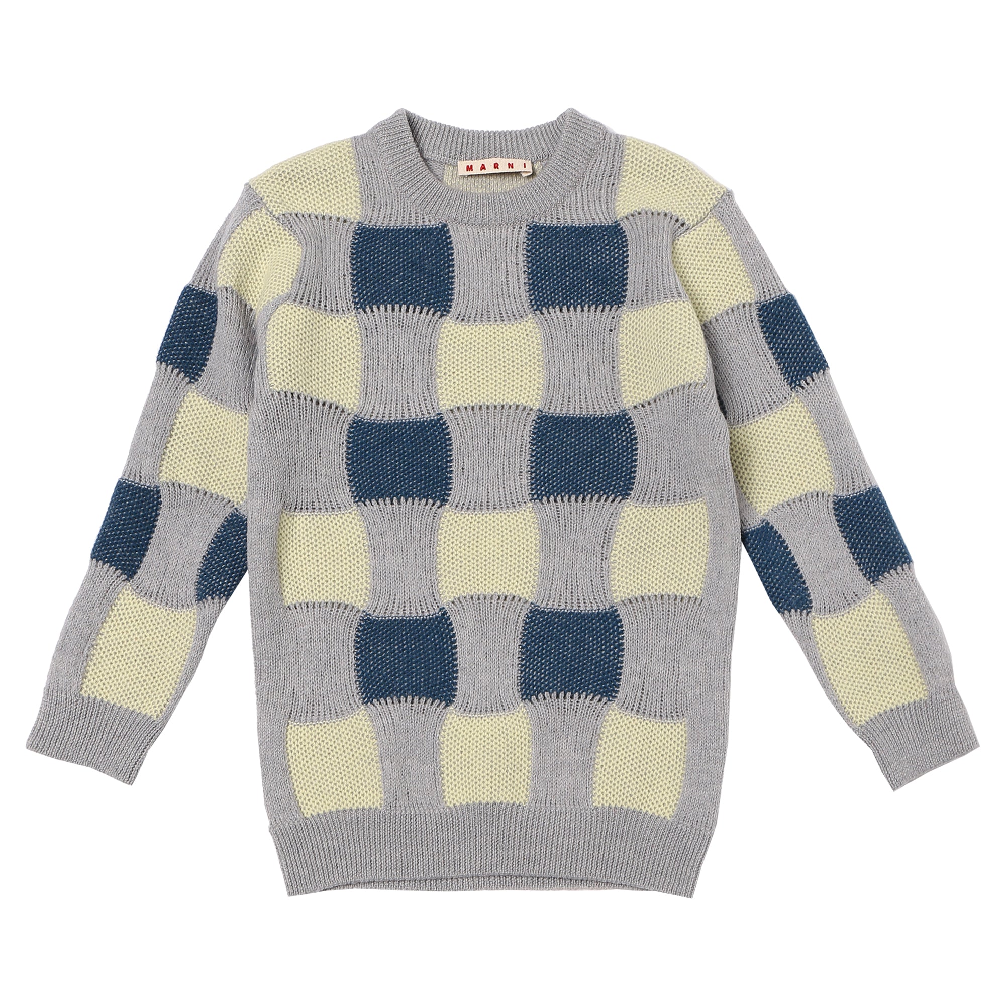 Girls Beige & Grey Wool Sweater