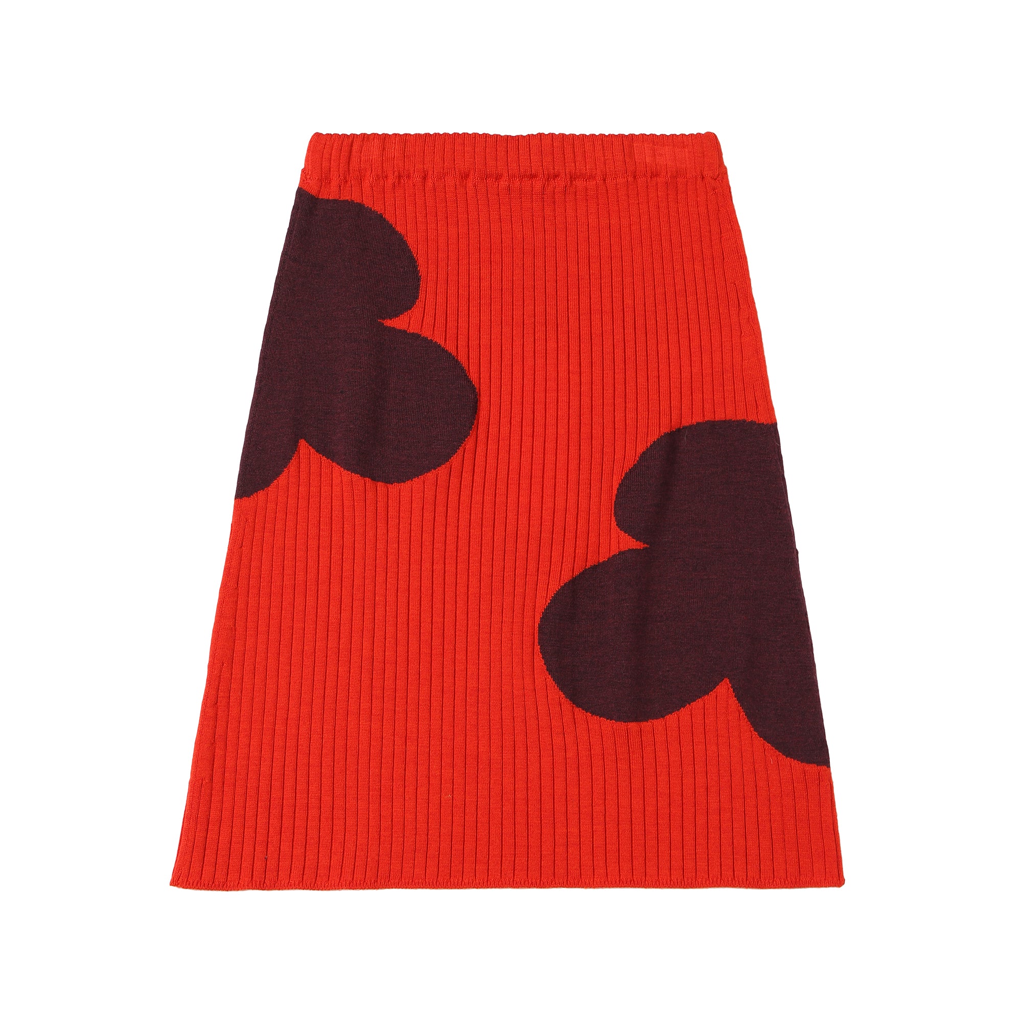 Girls Orange Wool Skirt