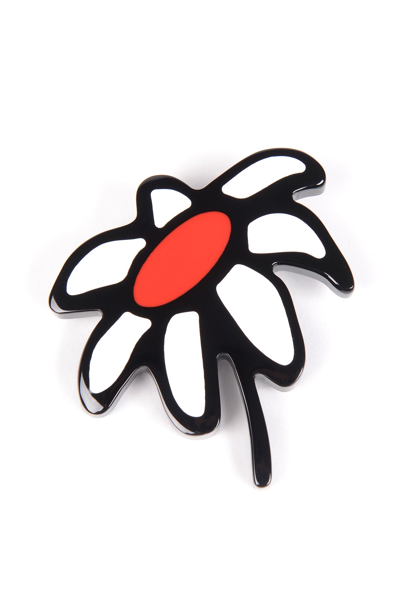 Girls White Brooch With Resin