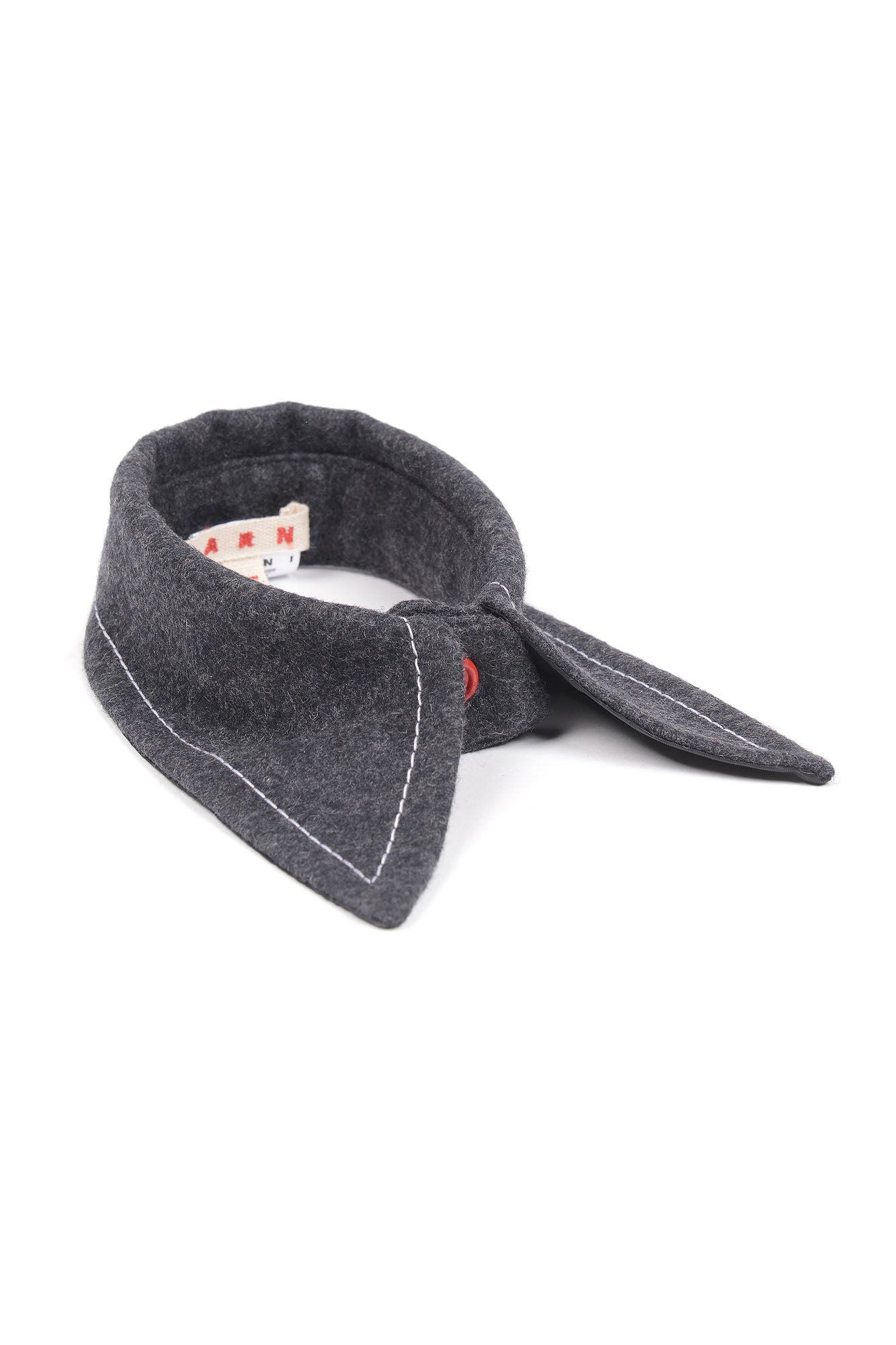 Girls Dark Grey Wool Collar