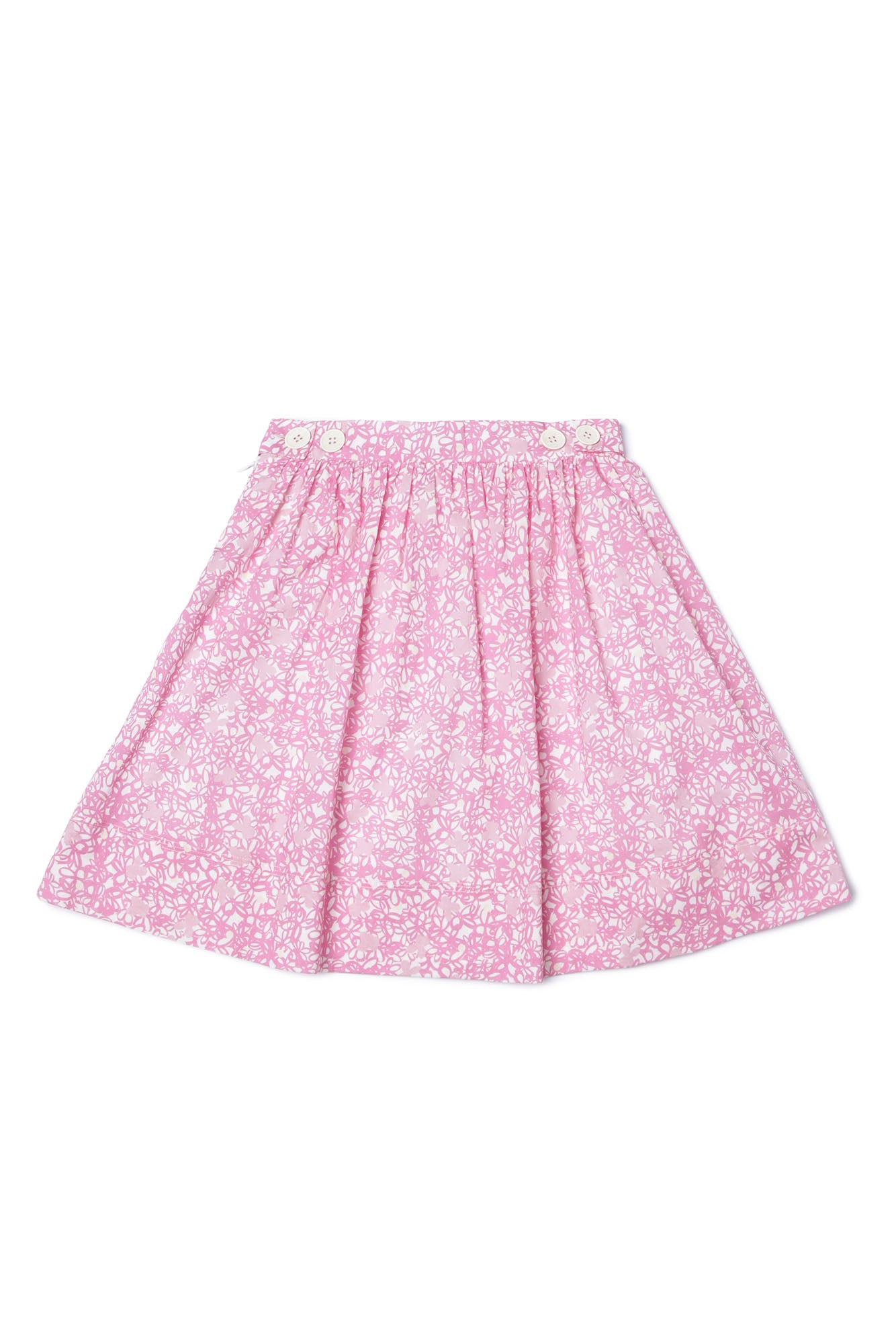 Girls Pink Cotton Skirt