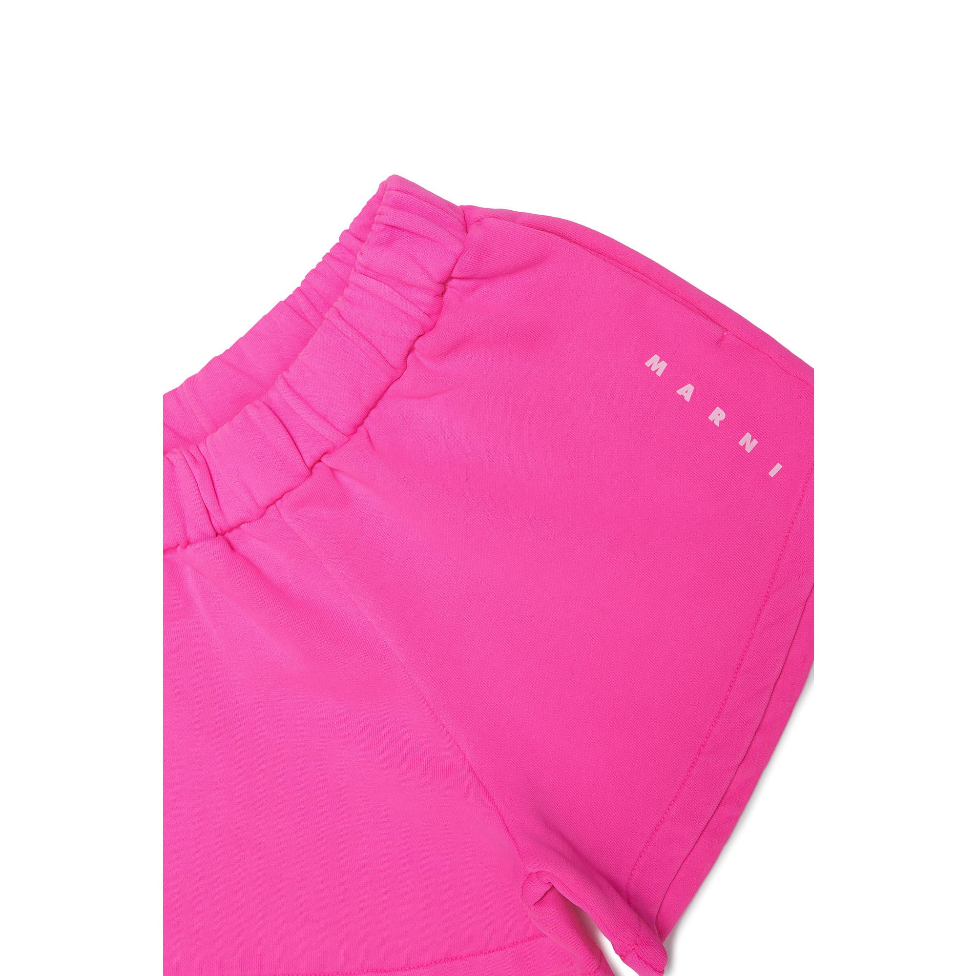 Girls Bright Pink Logo Cotton Shorts