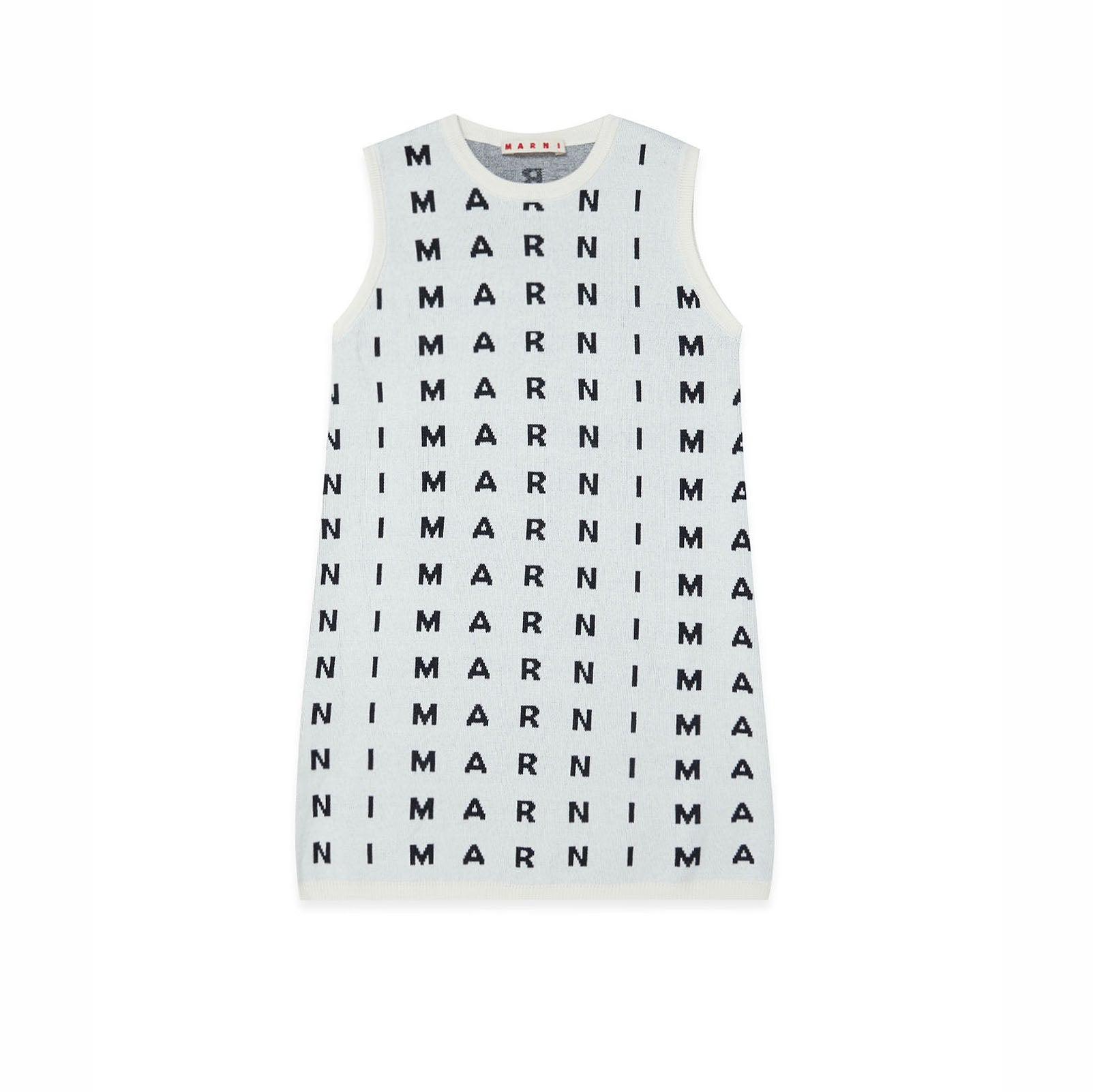 Girls White Logo Knit Dress