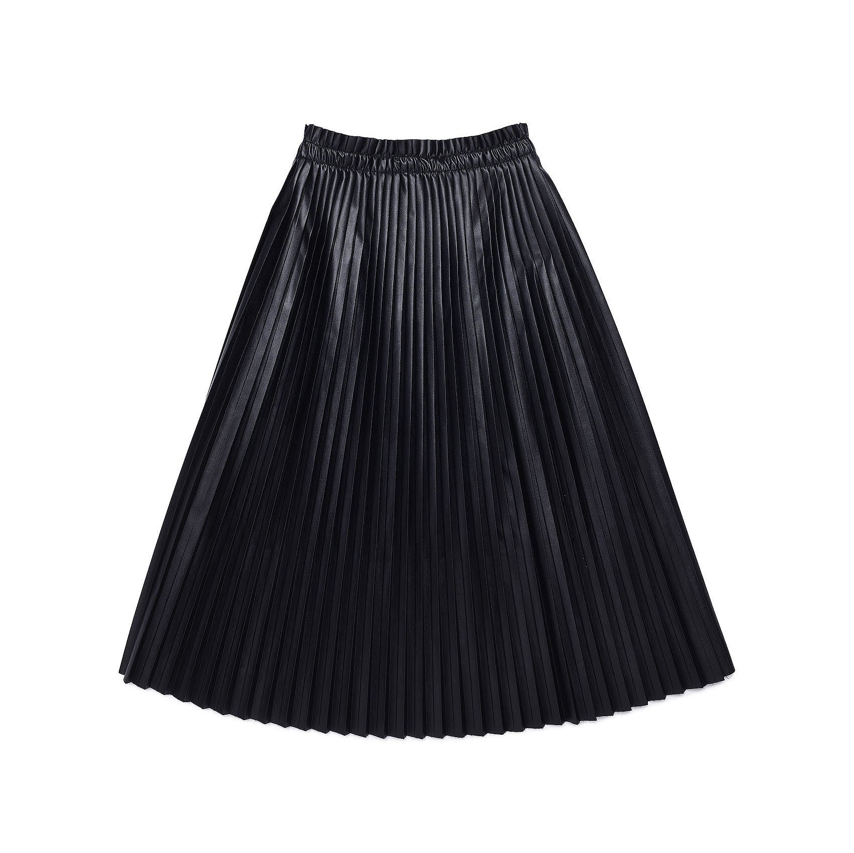 Girls Black Pleated Skirt