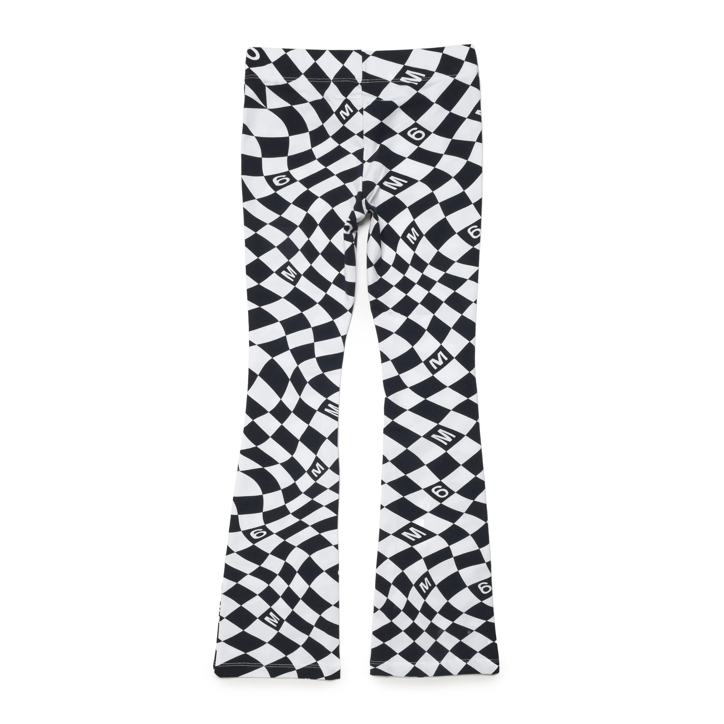 Girls Black Check Trousers