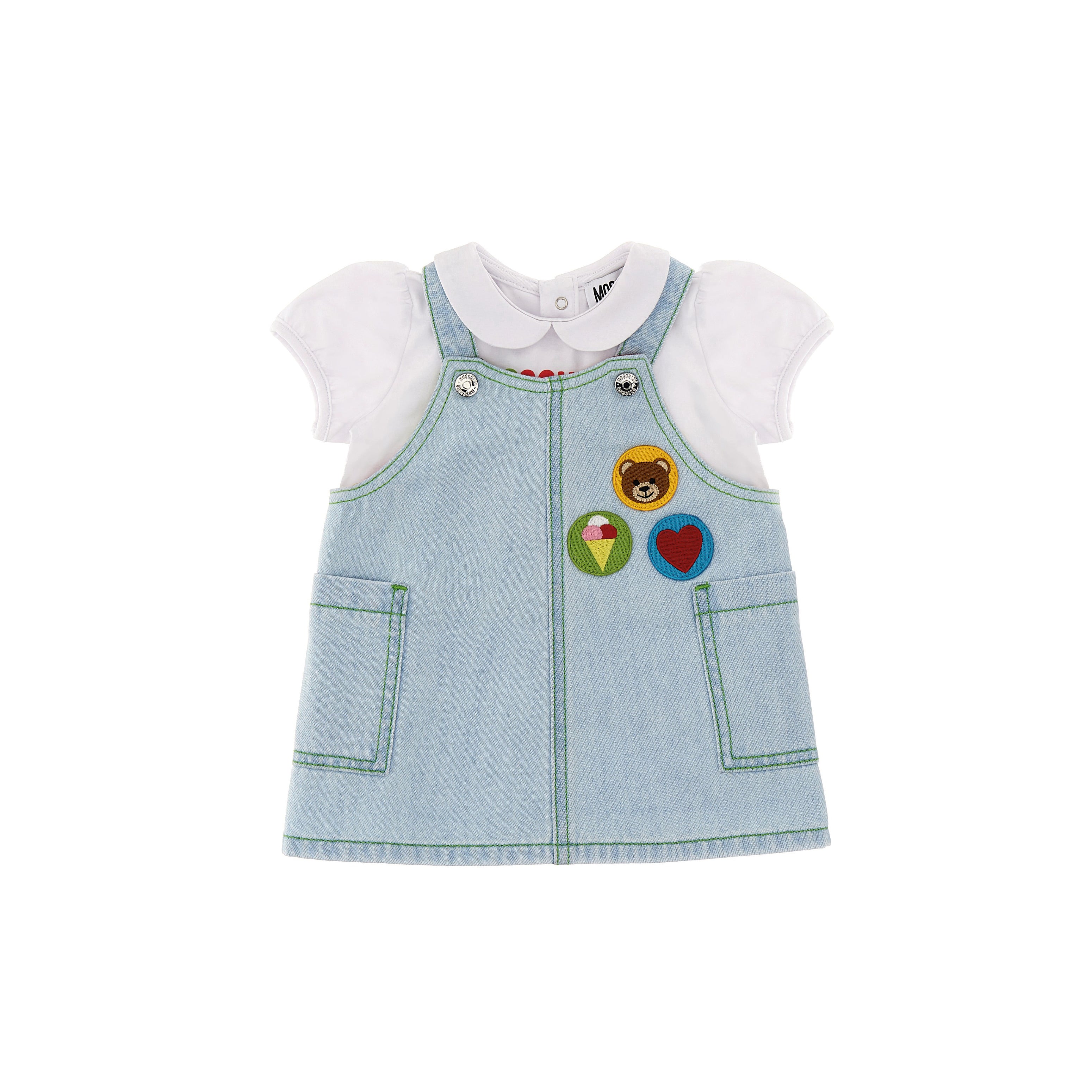 Baby Girls Light Blue Dress Set