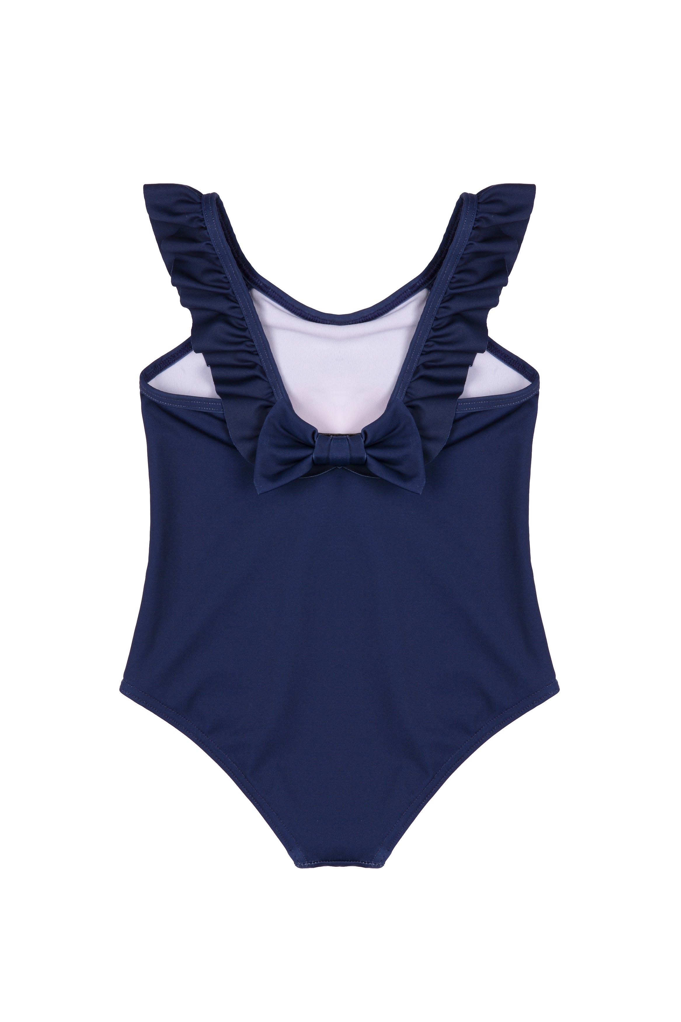 Baby Girls Navy Logo Swimsuit