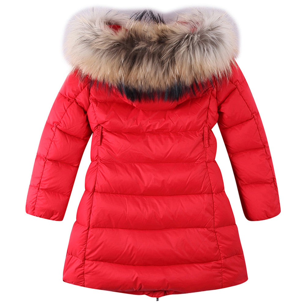 Girls Red Fur Trims Hooded 'Dorist'Padded Down Jacket - CÉMAROSE | Children's Fashion Store - 6
