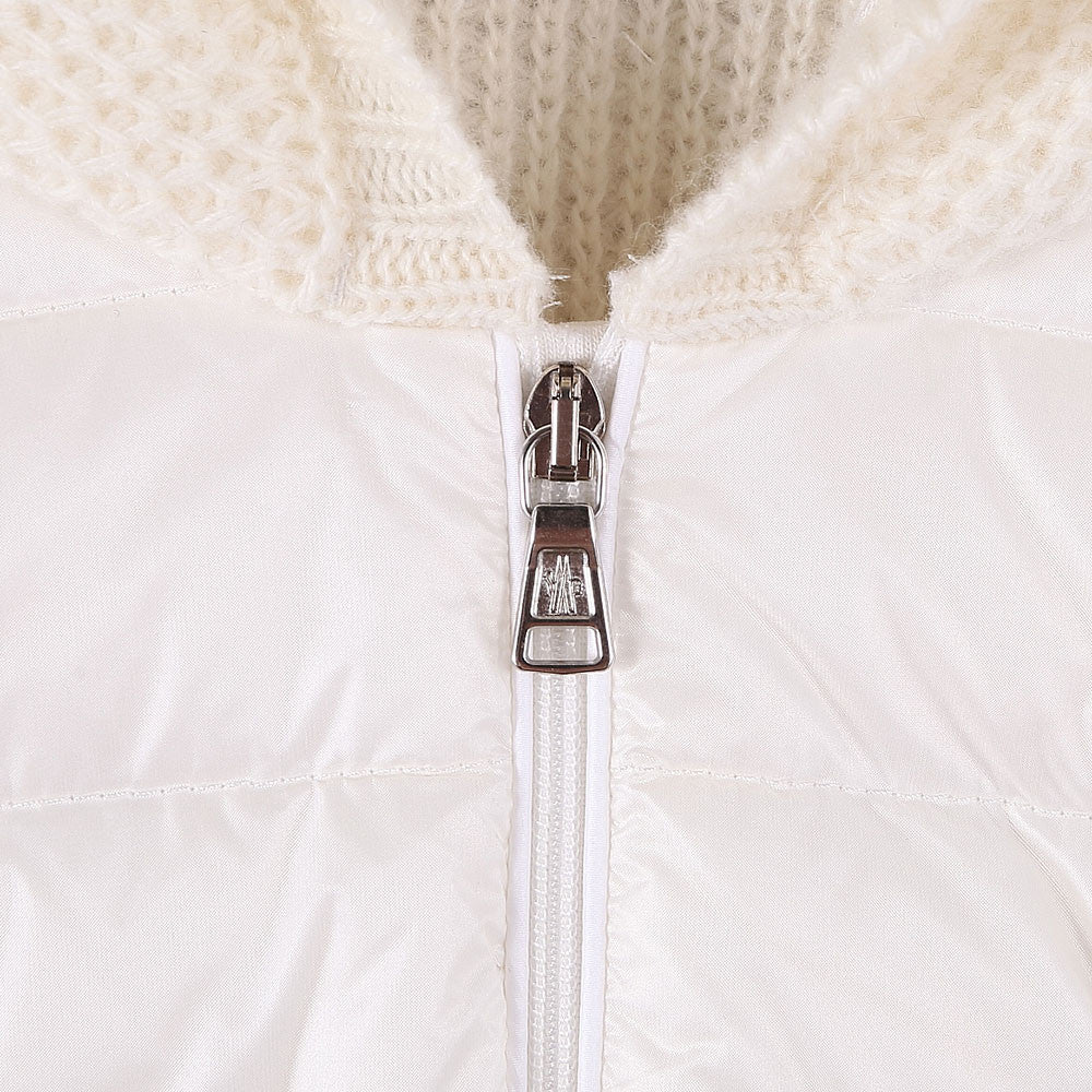 Baby Girls White Hooded Knitted Cardigan - CÉMAROSE | Children's Fashion Store - 3