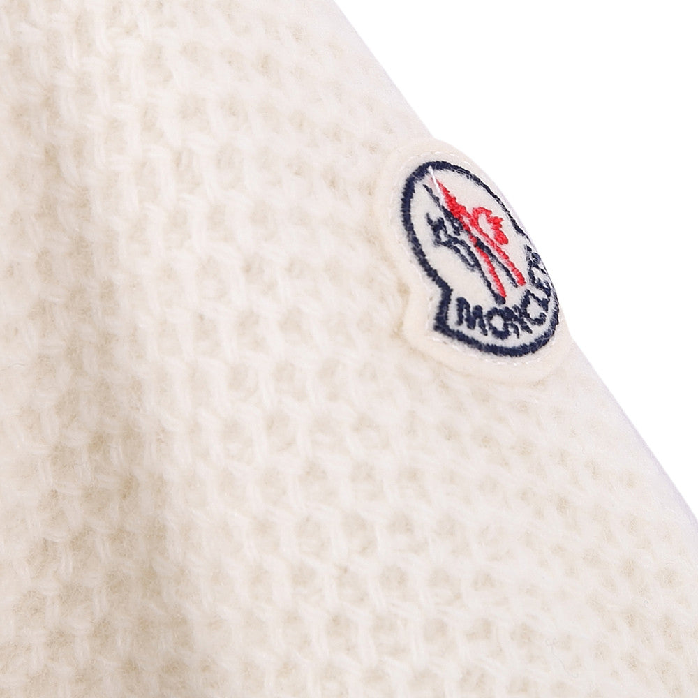 Baby Girls White Hooded Knitted Cardigan - CÉMAROSE | Children's Fashion Store - 4