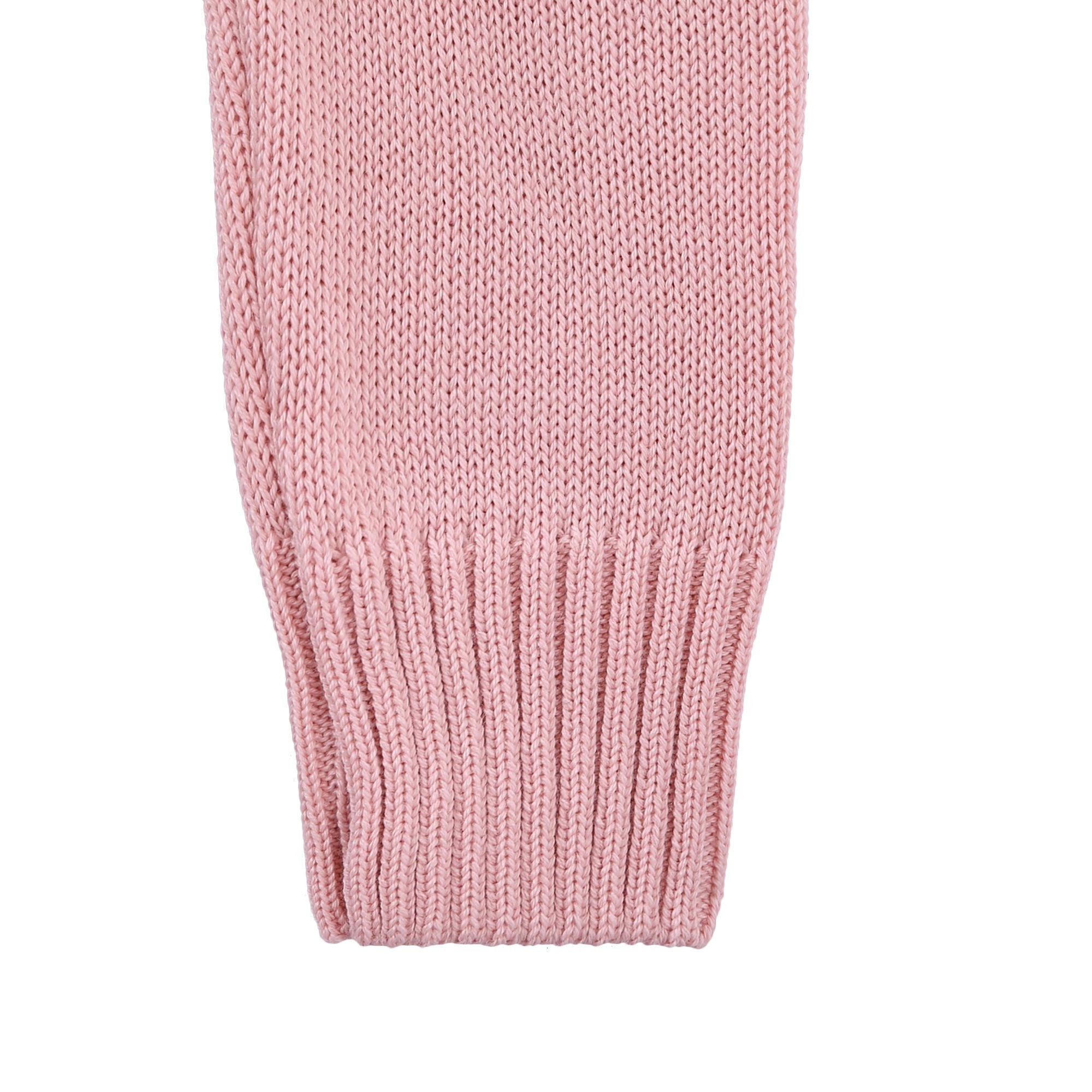 Girls Pink Knitted Sweater With Black Star Trims - CÉMAROSE | Children's Fashion Store - 5