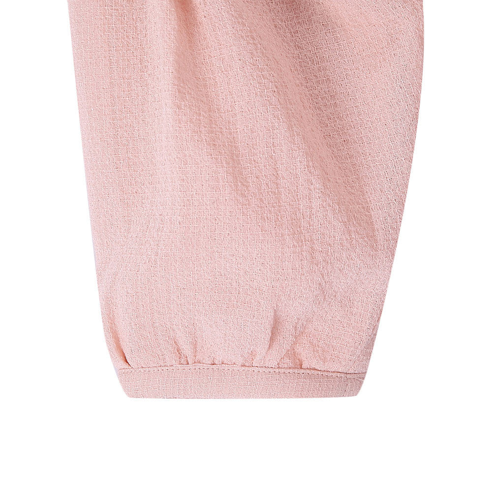 Baby Girls Pink Lace Trims Rib Cuffs Dress - CÉMAROSE | Children's Fashion Store - 5