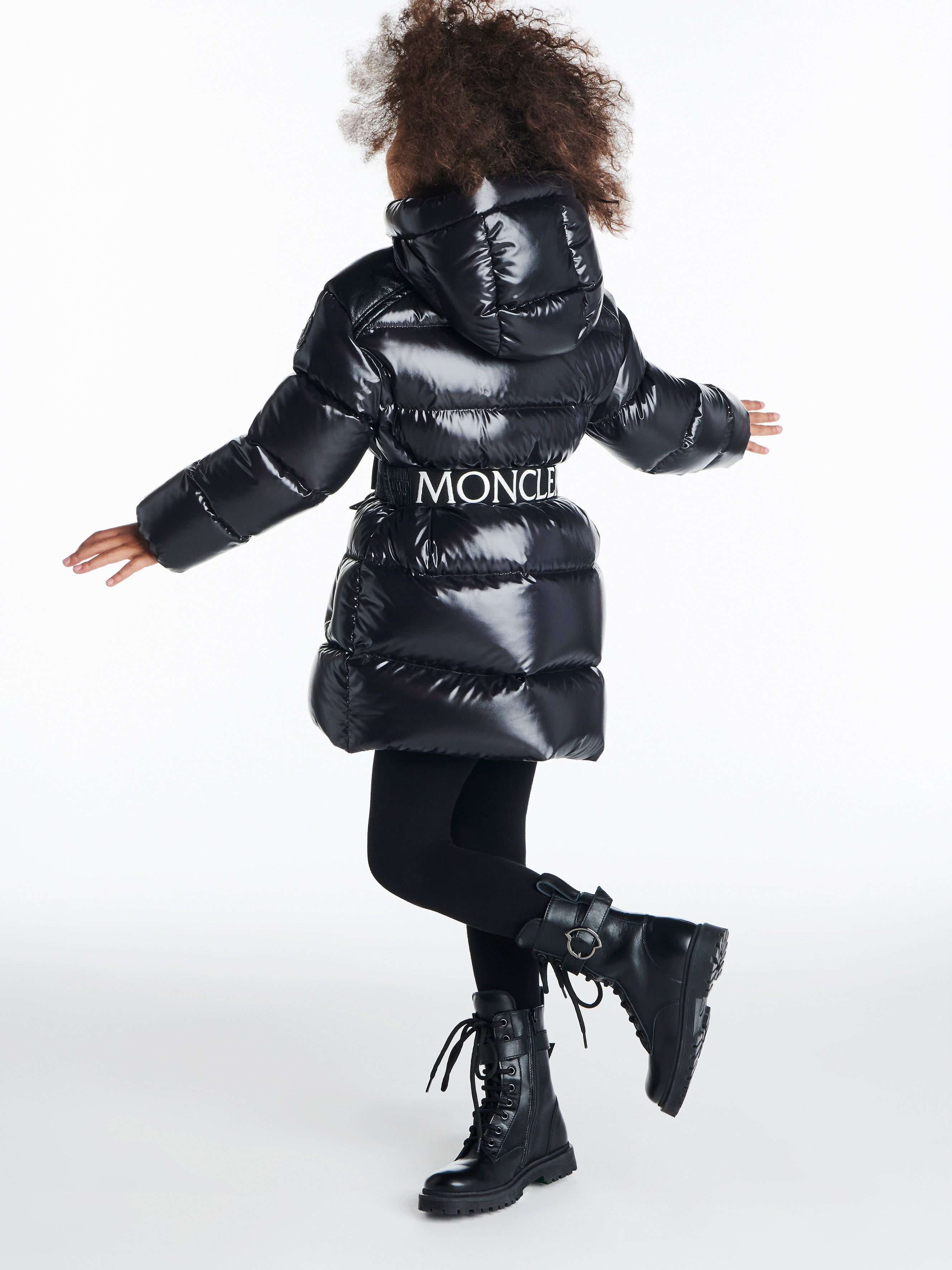Girls Black "ADILE" Padded Down Coat