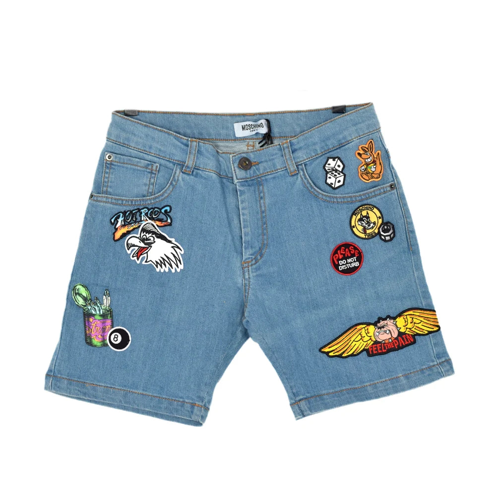 Girls Light Blue Denim Shorts
