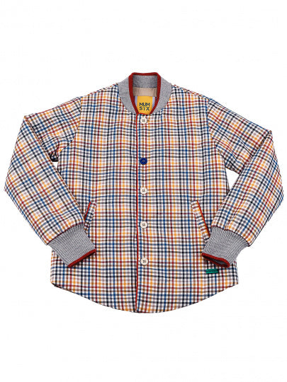 Girls & Boys Grey Check Coat